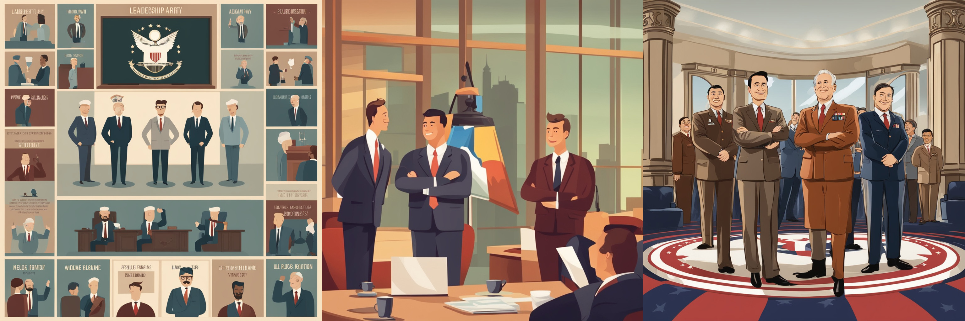 Three images for the value 'leadership'.